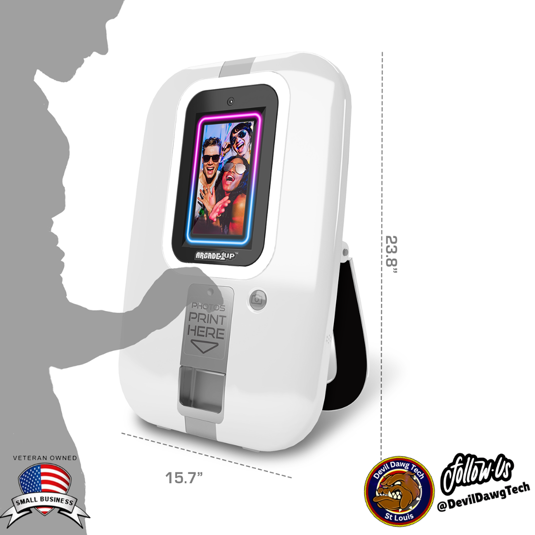 Arcade1Up Touchscreen Photobooth — Filters, Stickers &amp; Instant Prints!