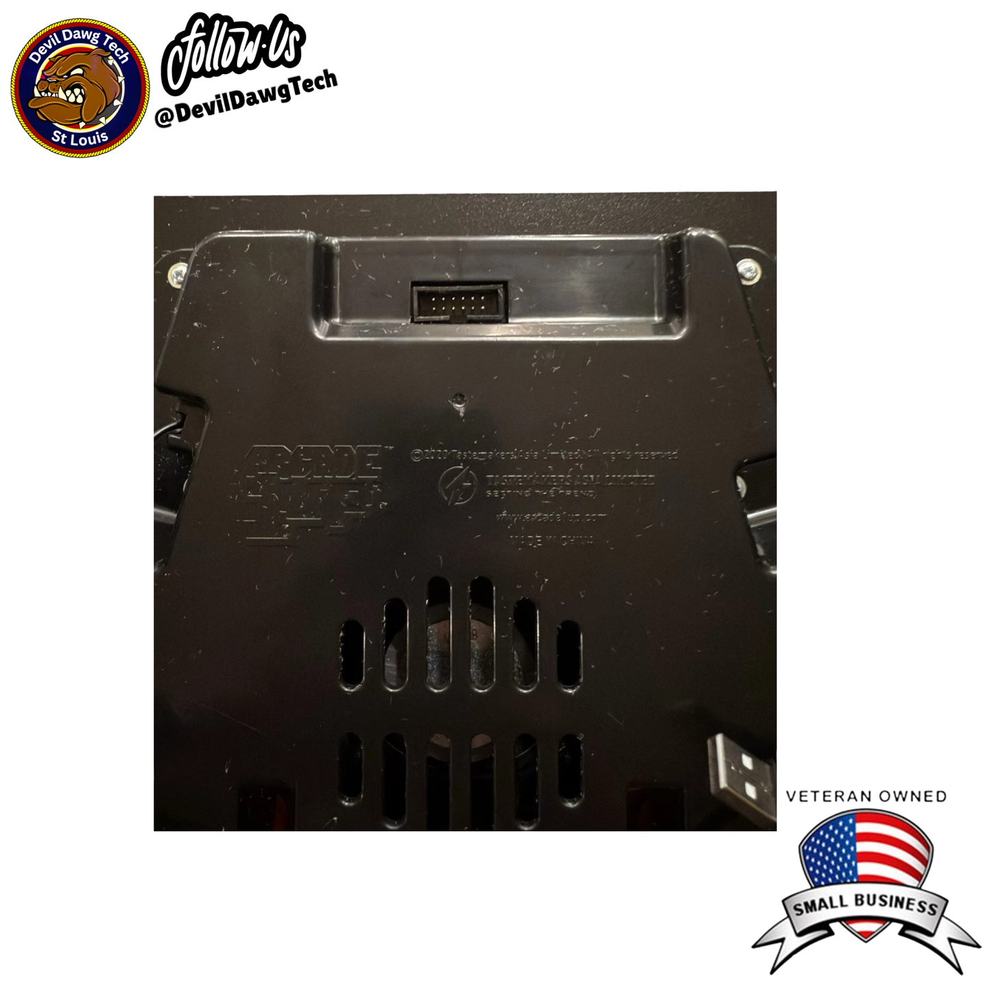 Arcade1Up - Big Buck Hunter Pro - Original Controller Deck bottom view showing connection ports and details, perfect for repairs.