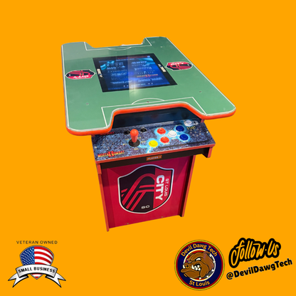 CUSTOM STL CITY SC ARCADE COCKTAIL TABLE – ONE OF A KIND!