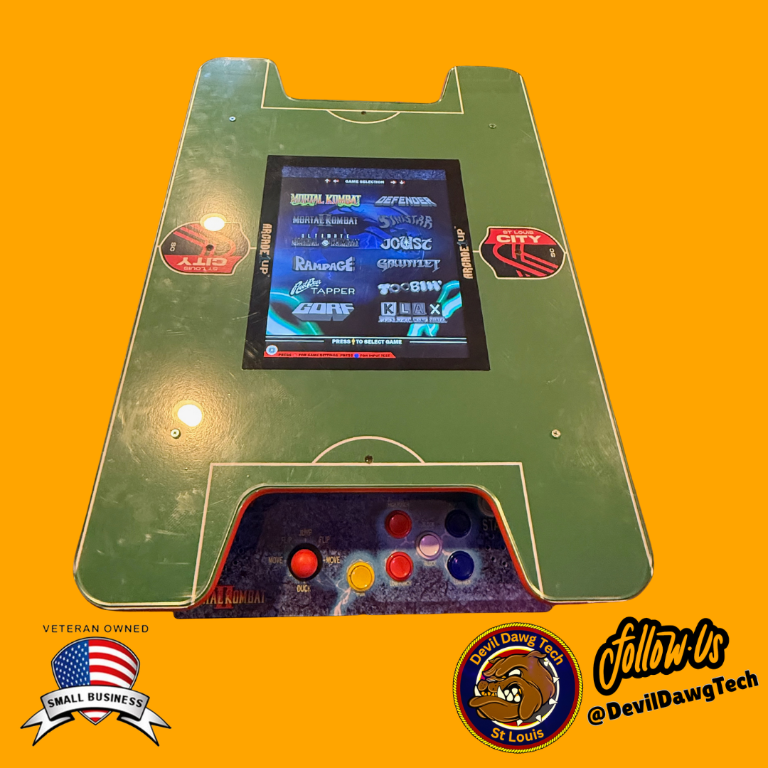 CUSTOM STL CITY SC ARCADE COCKTAIL TABLE – ONE OF A KIND!