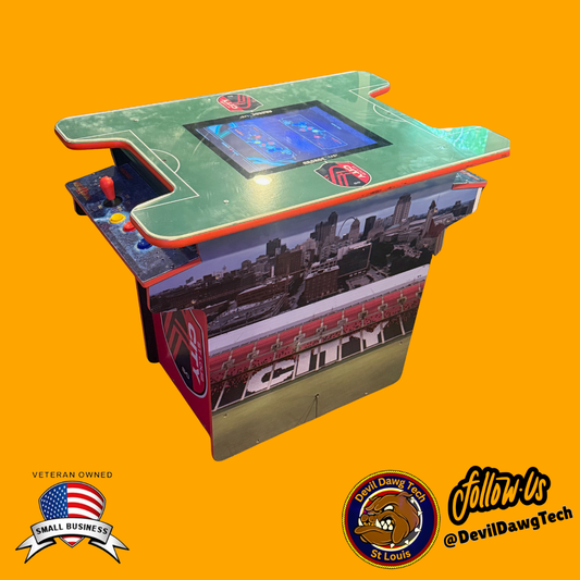 CUSTOM STL CITY SC ARCADE COCKTAIL TABLE – ONE OF A KIND!