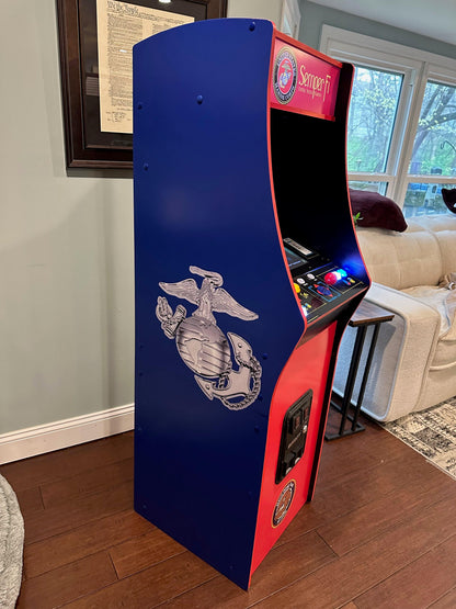 Custom USMC Marine Corps PAC-MAN Deluxe Arcade1up Arcade Machine