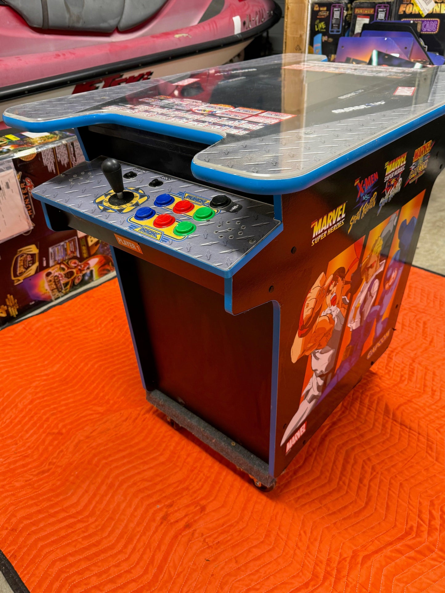 Arcade1Up Marvel vs Capcom Head-to-Head Arcade Table — 8 Games, 2 Players (Like New)