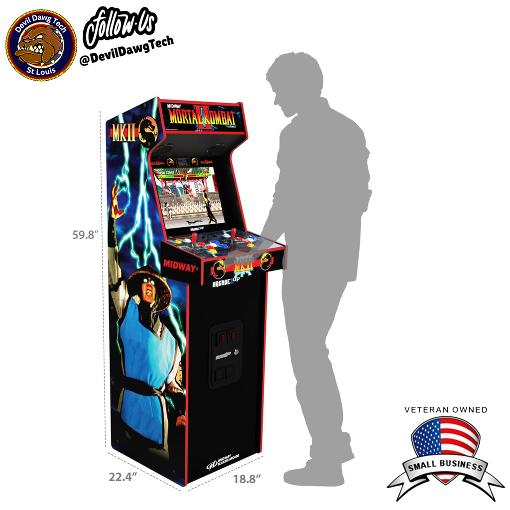 Arcade1Up Mortal Kombat II Deluxe Arcade Game – Reconditioned