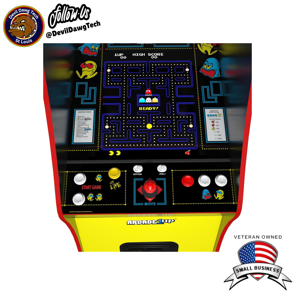 Reconditioned - Arcade1Up PAC-MAN Deluxe Arcade Machine