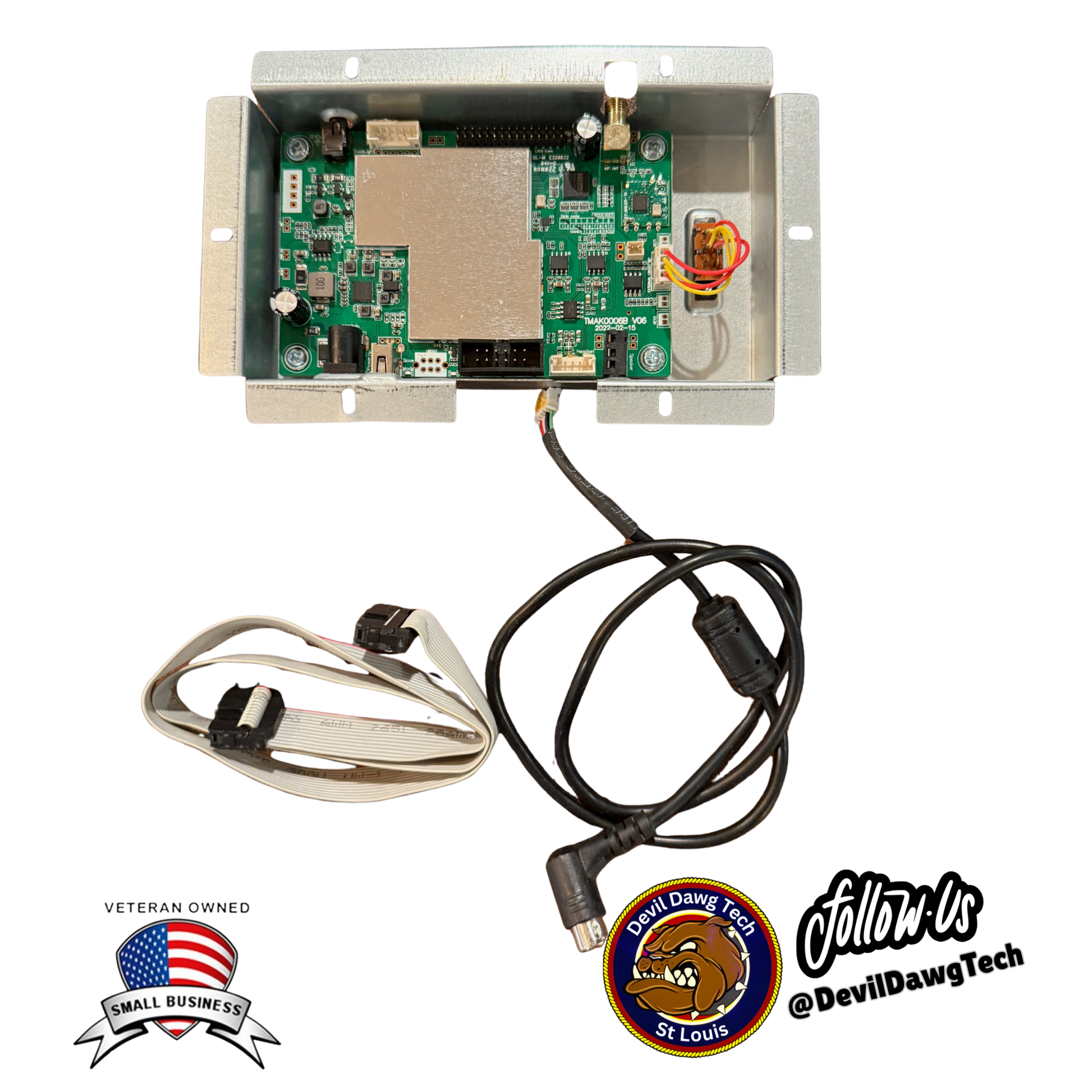 Arcade1Up PAC‑MAN Deluxe – Replacement PCB Only (Fits Model PAC‑A_10144) with connectors and wiring in view.
